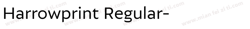 Harrowprint Regular字体转换